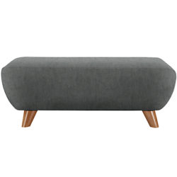 G Plan Vintage The Sixty Seven Footstool Velvet Smoke